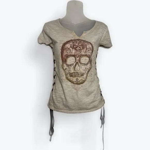 Harley-Davidson Tops Harley Davidson Womens Rhinestone Skull